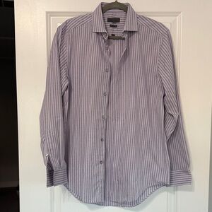 Calvin Klein Purple Striped Dress Shirt